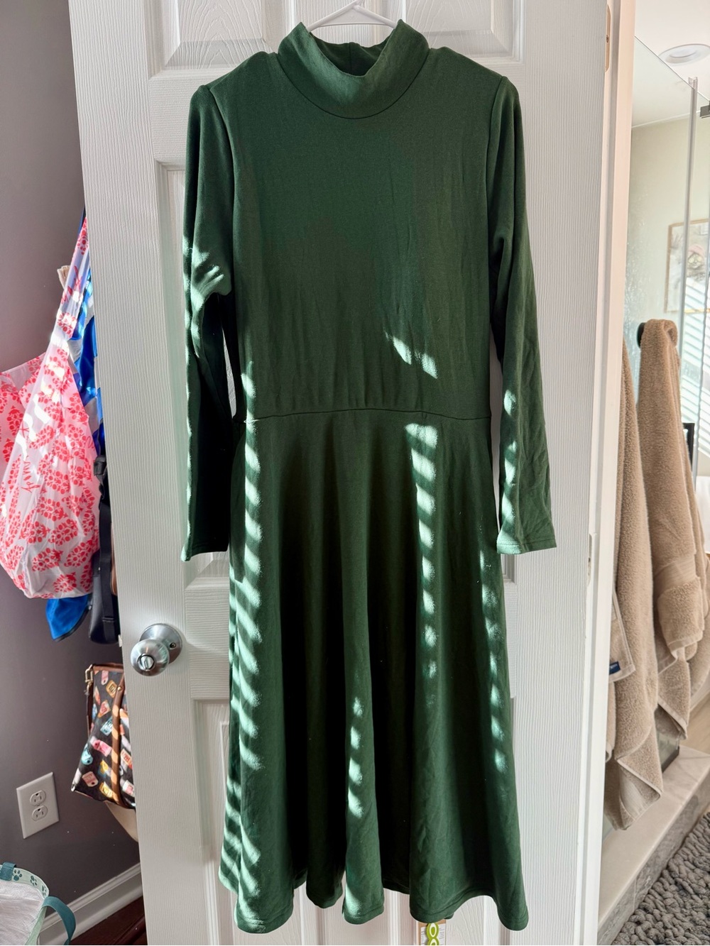 NEW! OGL Forest Green Long Sleeve Turtleneck Dress Size XL